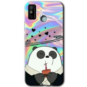 Tecno Spark 6 Go Milkshake Panda Baskılı Uyumlu Silikon Kılıf