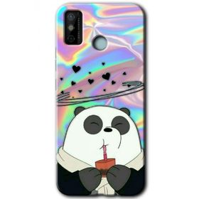 Tecno Spark 6 Go Milkshake Panda Baskılı Uyumlu Silikon Kılıf