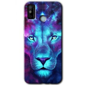 Tecno Spark 6 Go Neon Lion Baskılı Uyumlu Silikon Kılıf