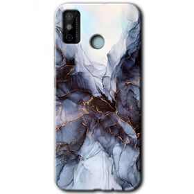 Tecno Spark 6 Go Otantik Mermer Baskılı Uyumlu Silikon Kılıf