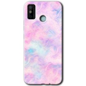 Tecno Spark 6 Go Pembe Duman Baskılı Uyumlu Silikon Kılıf