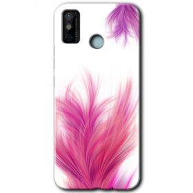 Tecno Spark 6 Go Pembe Tüy Baskılı Uyumlu Silikon Kılıf