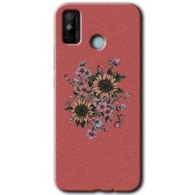 Tecno Spark 6 Go Retro Çiçek Baskılı Uyumlu Silikon Kılıf