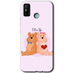 Tecno Spark 6 Go Sevgili Ayıcık Baskılı Uyumlu Silikon Kılıf
