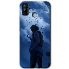 Tecno Spark 6 Go Sonbahar Yalnızlığı Baskılı Uyumlu Silikon Kılıf
