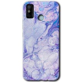 Tecno Spark 6 Go Spots Lilac Baskılı Uyumlu Silikon Kılıf