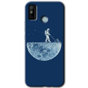 Tecno Spark 6 Go Uzay İşçisi Baskılı Uyumlu Silikon Kılıf