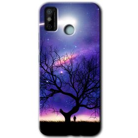 Tecno Spark 6 Go Uzay Silüet Baskılı Uyumlu Silikon Kılıf