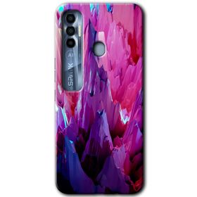 Tecno Spark 7 Pro Abstraction Sharp Baskılı Uyumlu Silikon Kılıf