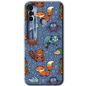 Tecno Spark 7 Pro Animals Funny Baskılı Uyumlu Silikon Kılıf