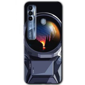 Tecno Spark 7 Pro Astronot Baskılı Uyumlu Silikon Kılıf