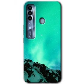 Tecno Spark 7 Pro Aurora Baskılı Uyumlu Silikon Kılıf