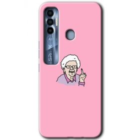 Tecno Spark 7 Pro Bad Grandmother Baskılı Uyumlu Silikon Kılıf