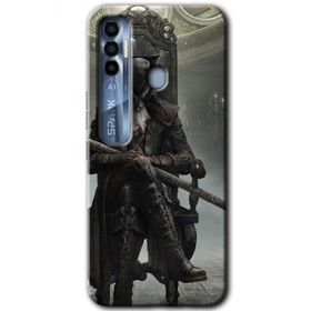 Tecno Spark 7 Pro Bloodborne Hunters Baskılı Uyumlu Silikon Kılıf