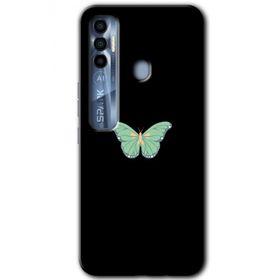 Tecno Spark 7 Pro Butterfly Tree Baskılı Uyumlu Silikon Kılıf