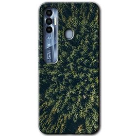 Tecno Spark 7 Pro Çam Ağacı Ormanı Baskılı Uyumlu Silikon Kılıf