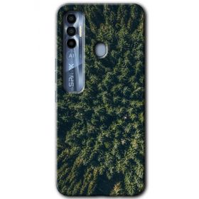 Tecno Spark 7 Pro Çam Ağacı Ormanı Baskılı Uyumlu Silikon Kılıf