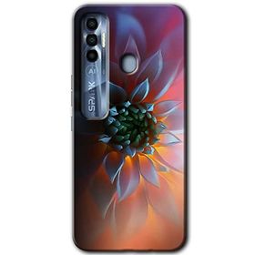 Tecno Spark 7 Pro Çiçek Motif Baskılı Uyumlu Silikon Kılıf