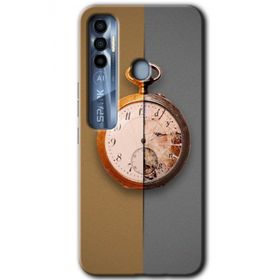Tecno Spark 7 Pro Clocks Artwork Baskılı Uyumlu Silikon Kılıf