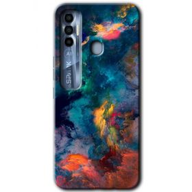 Tecno Spark 7 Pro Color Storm Baskılı Uyumlu Silikon Kılıf