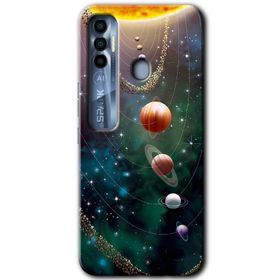 Tecno Spark 7 Pro Cosmos Baskılı Uyumlu Silikon Kılıf