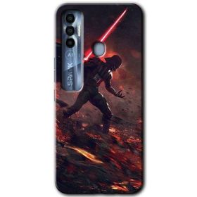 Tecno Spark 7 Pro Darh Vader Wars Baskılı Uyumlu Silikon Kılıf