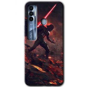 Tecno Spark 7 Pro Darh Vader Wars Baskılı Uyumlu Silikon Kılıf