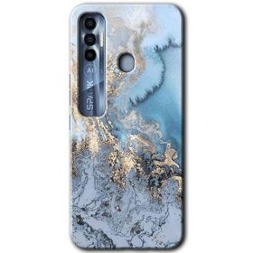 Tecno Spark 7 Pro Eski Mermer Baskılı Uyumlu Silikon Kılıf