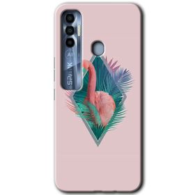 Tecno Spark 7 Pro Flamingo Baskılı Uyumlu Silikon Kılıf