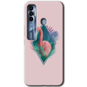 Tecno Spark 7 Pro Flamingo Baskılı Uyumlu Silikon Kılıf