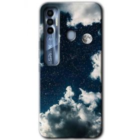 Tecno Spark 7 Pro Gece Gökyüzü Baskılı Uyumlu Silikon Kılıf