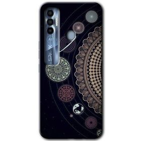 Tecno Spark 7 Pro Gezegen Döngüsü Baskılı Uyumlu Silikon Kılıf