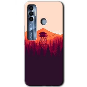 Tecno Spark 7 Pro Gözlem Kulesi Baskılı Uyumlu Silikon Kılıf