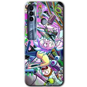 Tecno Spark 7 Pro Graffiti Çizgi Film Baskılı Uyumlu Silikon Kılıf