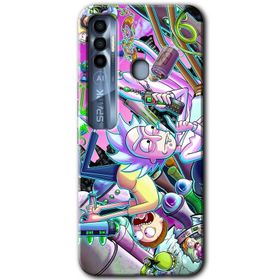 Tecno Spark 7 Pro Graffiti Çizgi Film Baskılı Uyumlu Silikon Kılıf
