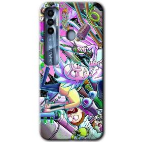 Tecno Spark 7 Pro Graffiti Çizgi Film Baskılı Uyumlu Silikon Kılıf