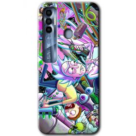Tecno Spark 7 Pro Graffiti Çizgi Film Baskılı Uyumlu Silikon Kılıf