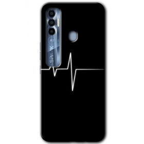 Tecno Spark 7 Pro Heart Rytm Baskılı Uyumlu Silikon Kılıf