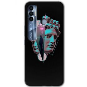 Tecno Spark 7 Pro Heykel Baskılı Uyumlu Silikon Kılıf