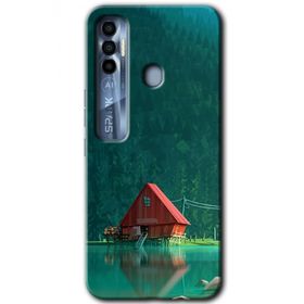 Tecno Spark 7 Pro House In Woods Baskılı Uyumlu Silikon Kılıf
