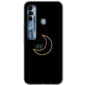 Tecno Spark 7 Pro İyi Geceler Baskılı Uyumlu Silikon Kılıf