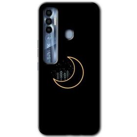 Tecno Spark 7 Pro İyi Geceler Baskılı Uyumlu Silikon Kılıf