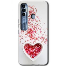 Tecno Spark 7 Pro Kalpli Şekerleme Baskılı Uyumlu Silikon Kılıf