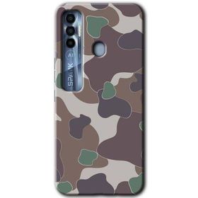 Tecno Spark 7 Pro Kamuflaj 11 Baskılı Uyumlu Silikon Kılıf