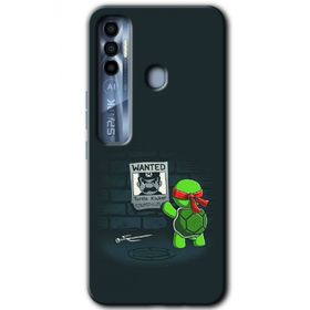 Tecno Spark 7 Pro Kaplumbağa Avcısı Baskılı Uyumlu Silikon Kılıf