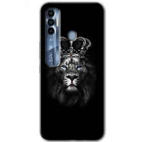 Tecno Spark 7 Pro King Lion Baskılı Uyumlu Silikon Kılıf