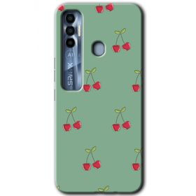 Tecno Spark 7 Pro Kiraz Berry Baskılı Uyumlu Silikon Kılıf