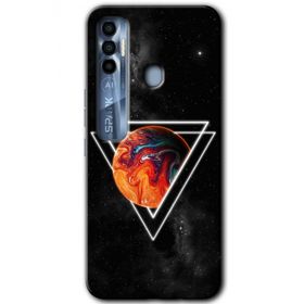 Tecno Spark 7 Pro Kızıl Gezegen Baskılı Uyumlu Silikon Kılıf