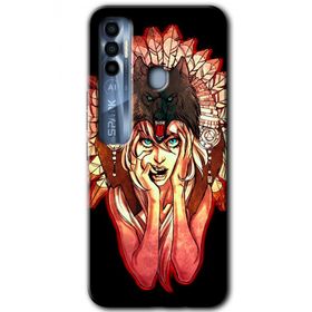 Tecno Spark 7 Pro Kurt Kız Baskılı Uyumlu Silikon Kılıf