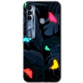Tecno Spark 7 Pro Lighter Butterfly Baskılı Uyumlu Silikon Kılıf
